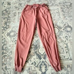 Lululemon Paper Bag Waist Joggers - Dusty Pink